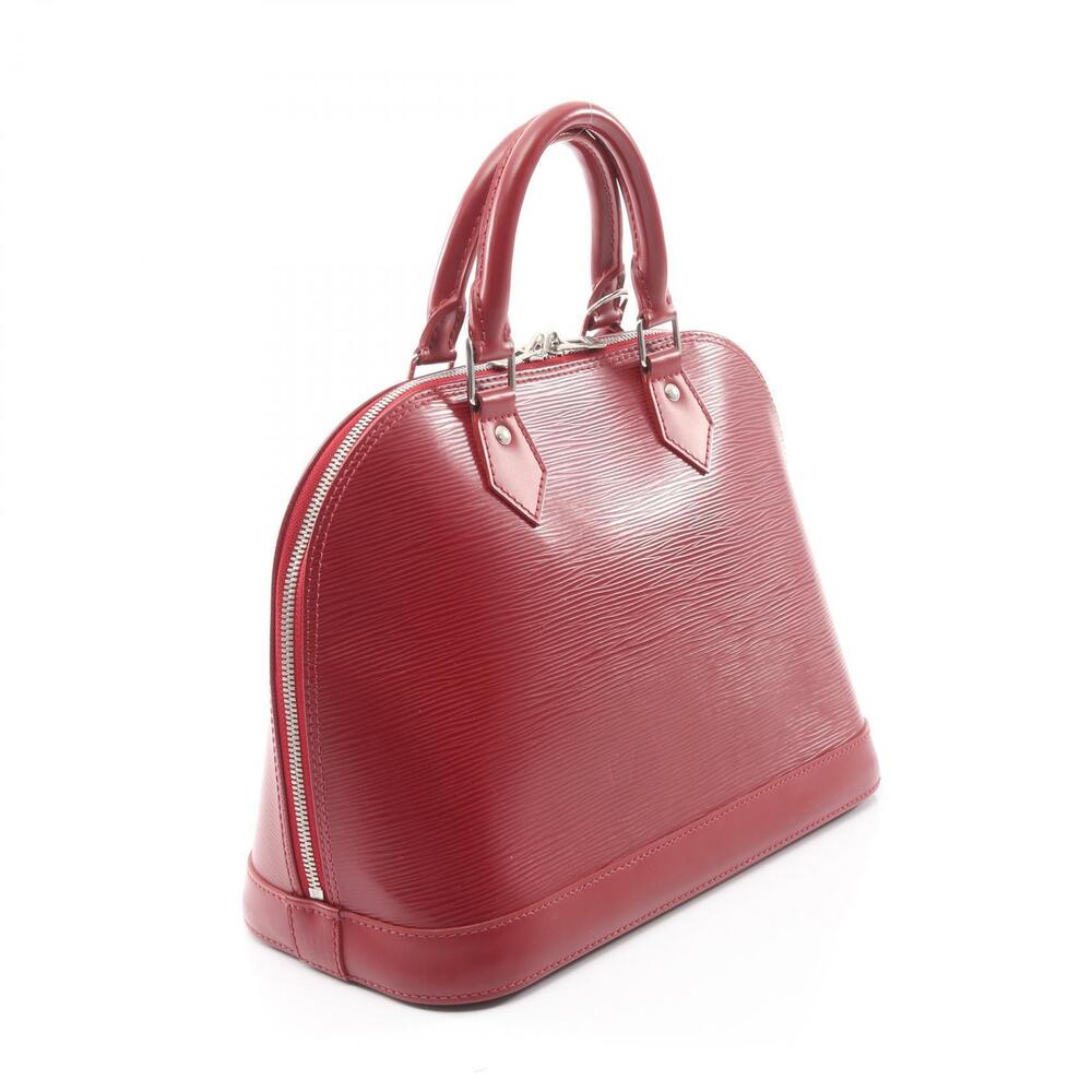 Louis Vuitton Alma Handbag Leather Epi Bordeaux Red